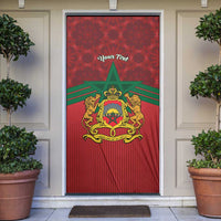 Personalized Morocco Independence Day Door Cover 1956 Proud Islamic Pattern LT14