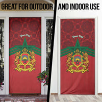 Personalized Morocco Independence Day Door Cover 1956 Proud Islamic Pattern LT14