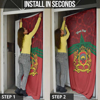 Personalized Morocco Independence Day Door Cover 1956 Proud Islamic Pattern LT14