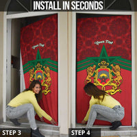 Personalized Morocco Independence Day Door Cover 1956 Proud Islamic Pattern LT14