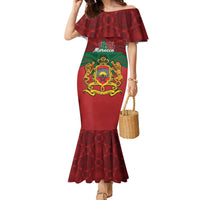 Personalized Morocco Independence Day Family Matching Mermaid Dress and Hawaiian Shirt 1956 Proud Islamic Pattern - Wonder Print Shop
