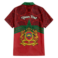 Personalized Morocco Independence Day Family Matching Off The Shoulder Long Sleeve Dress and Hawaiian Shirt 1956 Proud Islamic Pattern - Wonder Print Shop