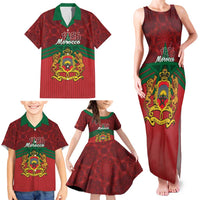 Personalized Morocco Independence Day Family Matching Tank Maxi Dress and Hawaiian Shirt 1956 Proud Islamic Pattern - Wonder Print Shop