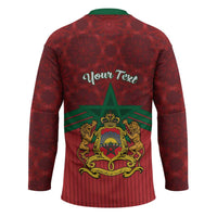 Personalized Morocco Independence Day Hockey Jersey 1956 Proud Islamic Pattern - Wonder Print Shop