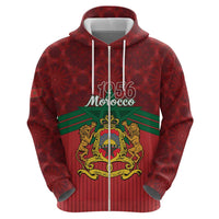 Personalized Morocco Independence Day Hoodie 1956 Proud Islamic Pattern - Wonder Print Shop