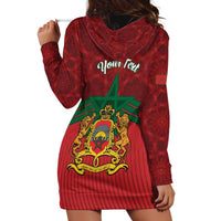 Personalized Morocco Independence Day Hoodie Dress 1956 Proud Islamic Pattern - Wonder Print Shop