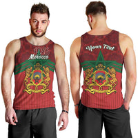 Personalized Morocco Independence Day Men Tank Top 1956 Proud Islamic Pattern - Wonder Print Shop