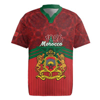 Personalized Morocco Independence Day Rugby Jersey 1956 Proud Islamic Pattern - Wonder Print Shop