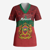Personalized Morocco Independence Day Scrub Top 1956 Proud Islamic Pattern - Wonder Print Shop