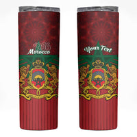 Personalized Morocco Independence Day Skinny Tumbler 1956 Proud Islamic Pattern LT14