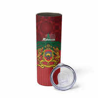 Personalized Morocco Independence Day Skinny Tumbler 1956 Proud Islamic Pattern LT14
