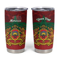 Personalized Morocco Independence Day Tumbler Cup 1956 Proud Islamic Pattern LT14