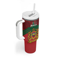 Personalized Morocco Independence Day Tumbler With Handle 1956 Proud Islamic Pattern LT14