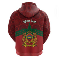Personalized Morocco Independence Day Zip Hoodie 1956 Proud Islamic Pattern - Wonder Print Shop