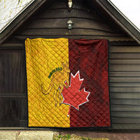 Australia And Canada Soccer Quilt Matildas Combine Canucks Together - Wonder Print Shop