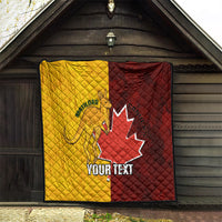 Custom Australia And Canada Soccer Quilt Matildas Combine Canucks Together - Wonder Print Shop