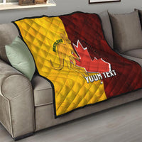 Custom Australia And Canada Soccer Quilt Matildas Combine Canucks Together - Wonder Print Shop