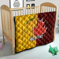 Custom Australia And Canada Soccer Quilt Matildas Combine Canucks Together - Wonder Print Shop