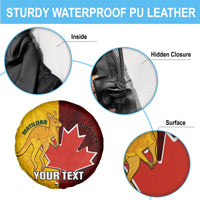 Custom Australia And Canada Soccer Spare Tire Cover Matildas Combine Canucks Together - Wonder Print Shop