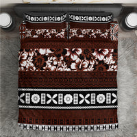Bula Fiji Bedding Set Fijian Tapa Masi With Hibiscus Flowers - Wonder Print Shop