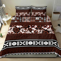 Bula Fiji Bedding Set Fijian Tapa Masi With Hibiscus Flowers - Wonder Print Shop