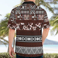 Bula Fiji Hawaiian Shirt Fijian Tapa Masi With Hibiscus Flowers - Wonder Print Shop