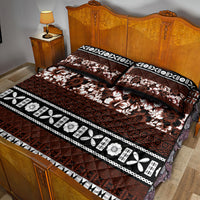 Bula Fiji Quilt Bed Set Fijian Tapa Masi With Hibiscus Flowers - Wonder Print Shop