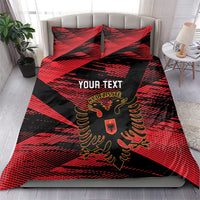 Custom Albania Football Bedding Set Go Kuqezinjte - Grunge Style - Wonder Print Shop