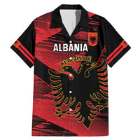 Custom Albania Football Family Matching Mermaid Dress and Hawaiian Shirt Go Kuqezinjte - Grunge Style - Wonder Print Shop