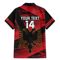 Custom Albania Football Family Matching Mermaid Dress and Hawaiian Shirt Go Kuqezinjte - Grunge Style - Wonder Print Shop