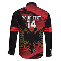 Custom Albania Football Family Matching Short Sleeve Bodycon Dress and Hawaiian Shirt Go Kuqezinjte - Grunge Style - Wonder Print Shop