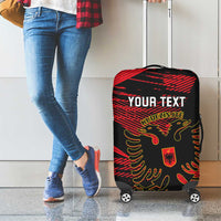 Custom Albania Football Luggage Cover Go Kuqezinjte - Grunge Style - Wonder Print Shop
