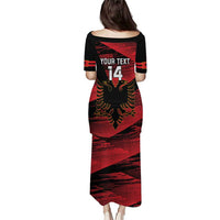Custom Albania Football Puletasi Go Kuqezinjte - Grunge Style - Wonder Print Shop