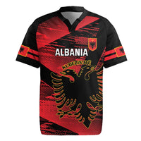 Custom Albania Football Rugby Jersey Go Kuqezinjte - Grunge Style - Wonder Print Shop
