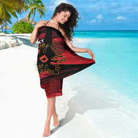 Custom Albania Football Sarong Go Kuqezinjte - Grunge Style - Wonder Print Shop