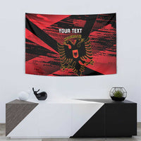 Custom Albania Football Tapestry Go Kuqezinjte - Grunge Style - Wonder Print Shop