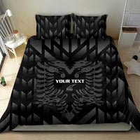 Custom Albania Football Bedding Set Albanian Kastrioti Eagle - Black Style - Wonder Print Shop