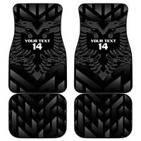 Custom Albania Football Car Mats Albanian Kastrioti Eagle - Black Style - Wonder Print Shop