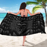 Custom Albania Football Sarong Albanian Kastrioti Eagle - Black Style - Wonder Print Shop