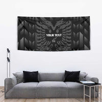 Custom Albania Football Tapestry Albanian Kastrioti Eagle - Black Style - Wonder Print Shop