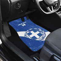 Custom Greece Football Car Mats Ethniki Elladas - Blue Version - Wonder Print Shop
