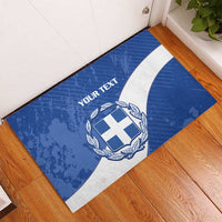 Custom Greece Football Rubber Doormat Ethniki Elladas - Blue Version - Wonder Print Shop