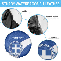 Custom Greece Football Spare Tire Cover Ethniki Elladas - Blue Version - Wonder Print Shop