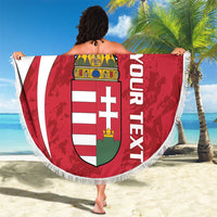 Custom Hungary Football Beach Blanket Go Magyarok - Curves Style - Wonder Print Shop