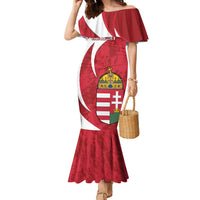 Custom Hungary Football Family Matching Mermaid Dress and Hawaiian Shirt Go Magyarok - Curves Style - Wonder Print Shop