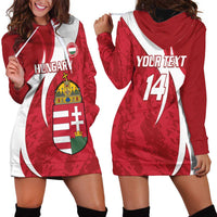 Custom Hungary Football Hoodie Dress Go Magyarok - Curves Style - Wonder Print Shop