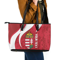 Custom Hungary Football Leather Tote Bag Go Magyarok - Curves Style - Wonder Print Shop