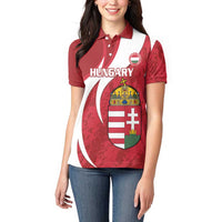 Custom Hungary Football Women Polo Shirt Go Magyarok - Curves Style - Wonder Print Shop