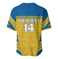 Custom Sweden Football Baseball Jersey Go Blagult - Scandinavian Pattern - Wonder Print Shop