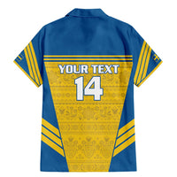 Custom Sweden Football Family Matching Mermaid Dress and Hawaiian Shirt Go Blagult - Scandinavian Pattern - Wonder Print Shop